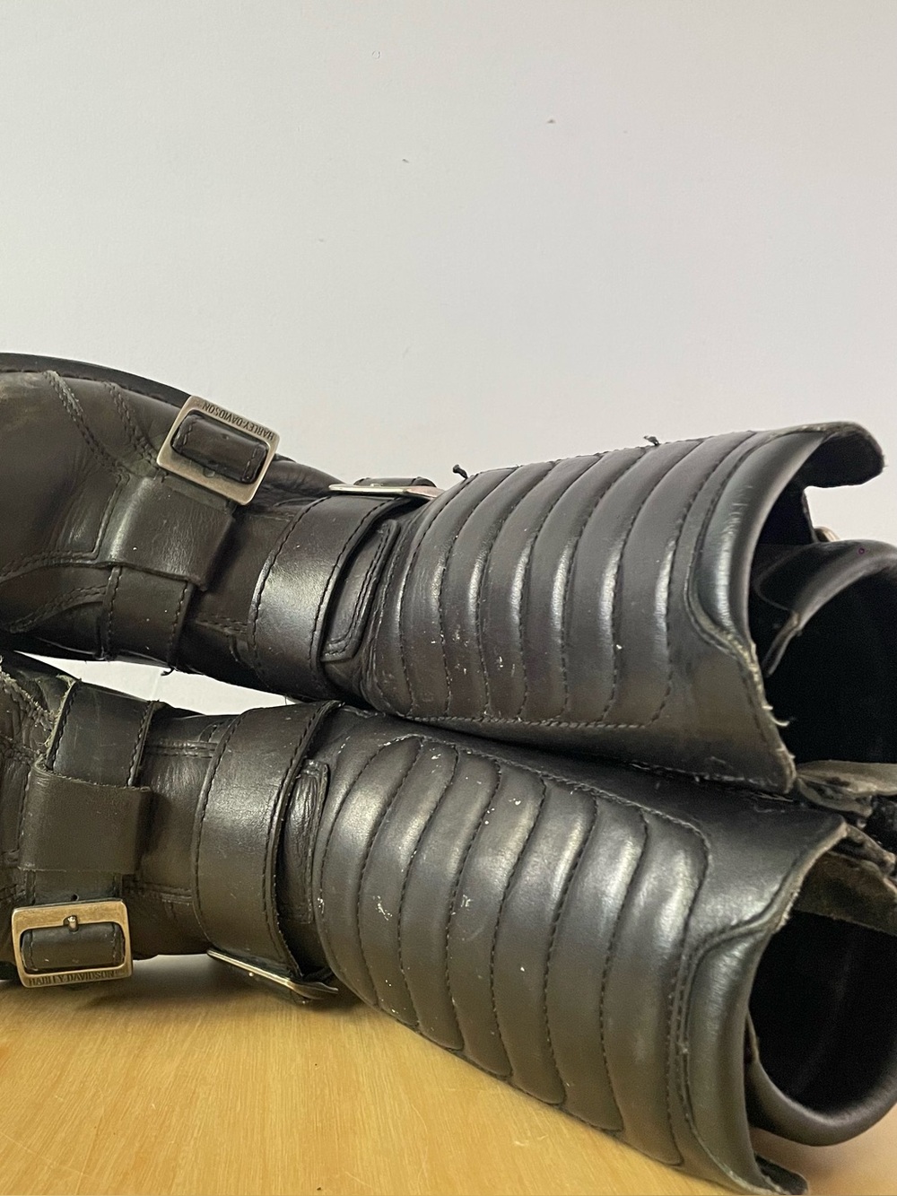 Harley-Davidson "Terminator" 5-Buckle Black Leather Motorcycle Riding Boots | US - Picture 7 of 9